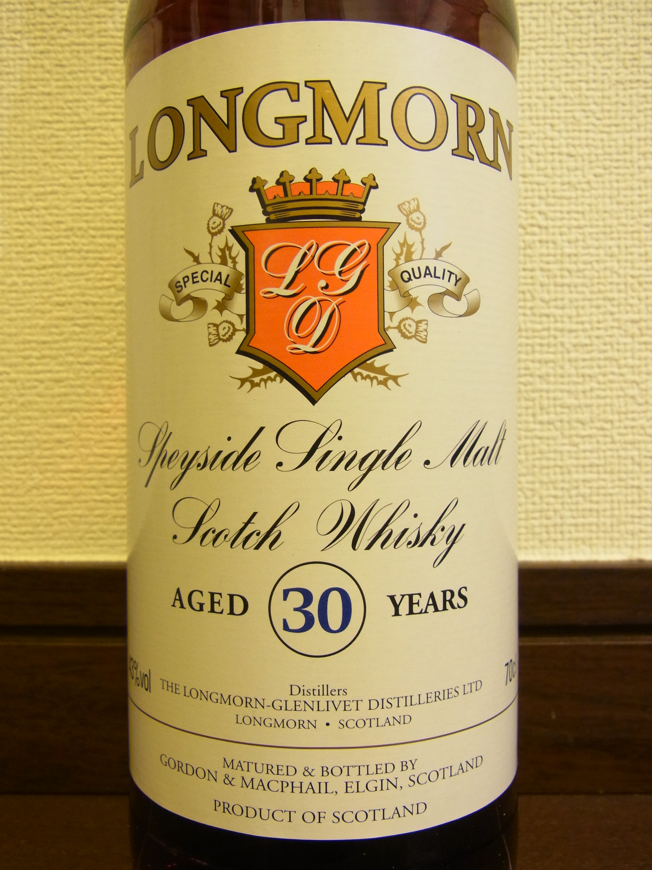 ロングモーン LONGMORN 30yo GM distillery labels 43%