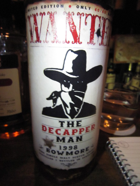 ボウモア　BOWMORE 1998 (54.6%, JUMPING JACK, ”THE　DECAPPER　MAN”,60/60 Bts) 70CL