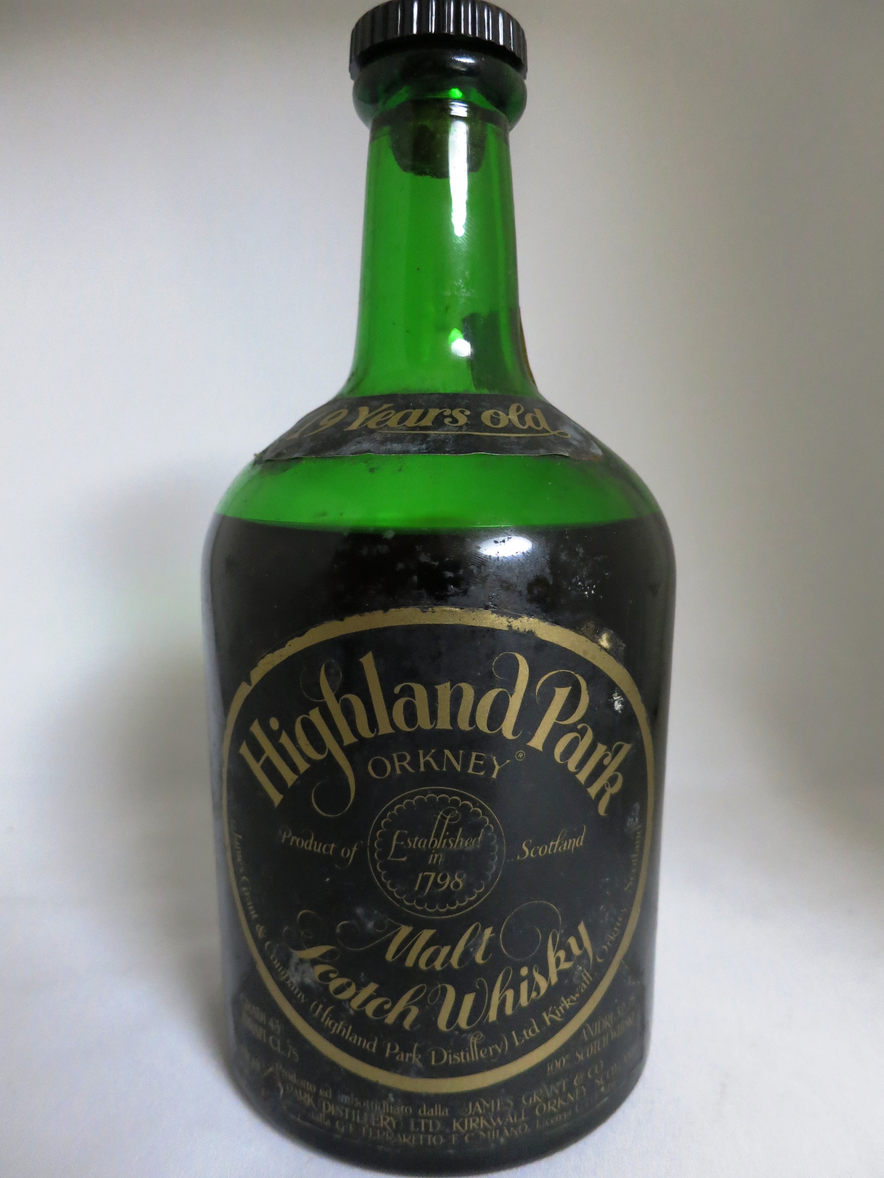 ハイランドパーク Highland Park 19yo  (43%, OB, James Grant, Green dumpy, black label, 75cl)