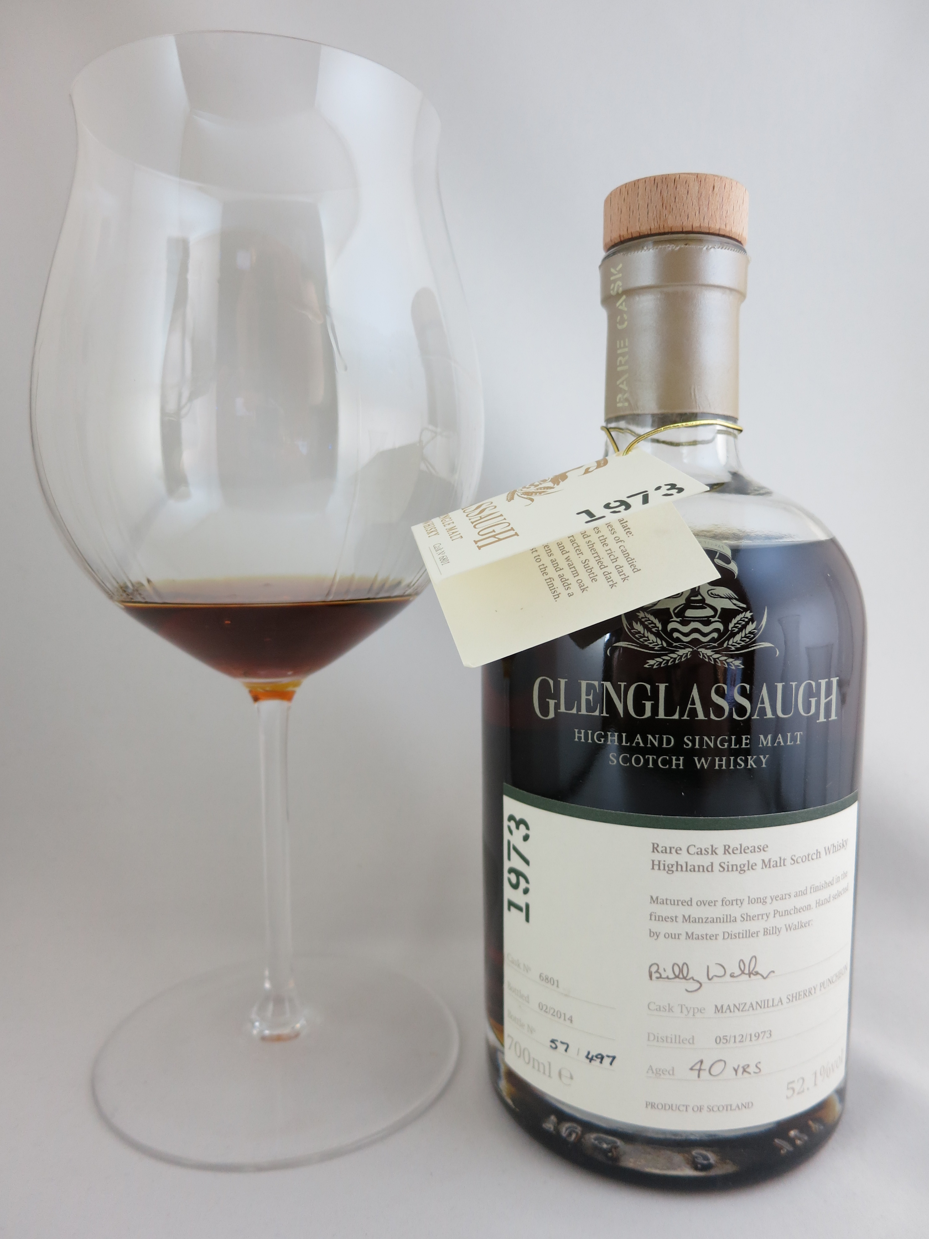 グレングラッサ Glenglassaugh 40yo 1973/2014 （52.1%, OB, Rare Cask Releases Batch 1, C#6801, Finished in the finest Manzanilla Sherry Puncheon）