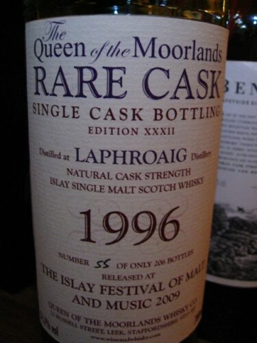 ラフロイグ  Laphroaig 1996/2009 (51.1%, Queen ofthe Moorlands, 55/206 Bts.) The Islay Festival of Malt and Music 2009